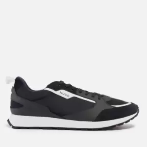 Image of HUGO Icelin Mix Fabric Runner Trainers Navy
