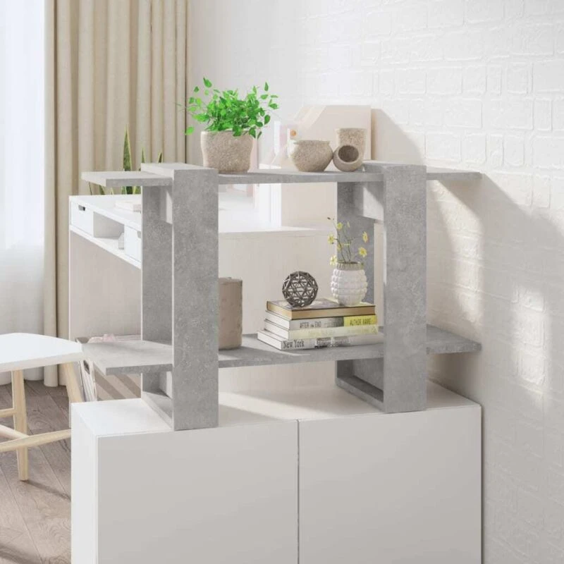Image of VIDAXL Vidaxl - Book Cabinet/Room Divider Concrete Grey 80x30x51cm 8720286842898