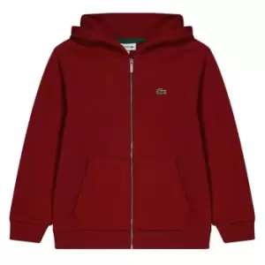 Image of Lacoste Junior Boys Basic Zip Hoodie - Red