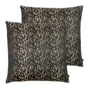 Image of Ashley Wilde Andesite Twin Pack Polyester Filled Cushions Onyx/Black