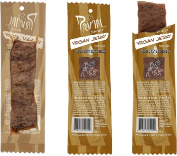 Image of Primal Meatless Vegan Jerky - Hickory Smoked Soy - 28g x 24