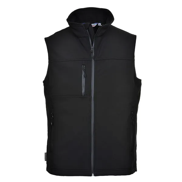 Image of Portwest Mens Softshell Bodywarmer TK51BKRXL Colour: Black