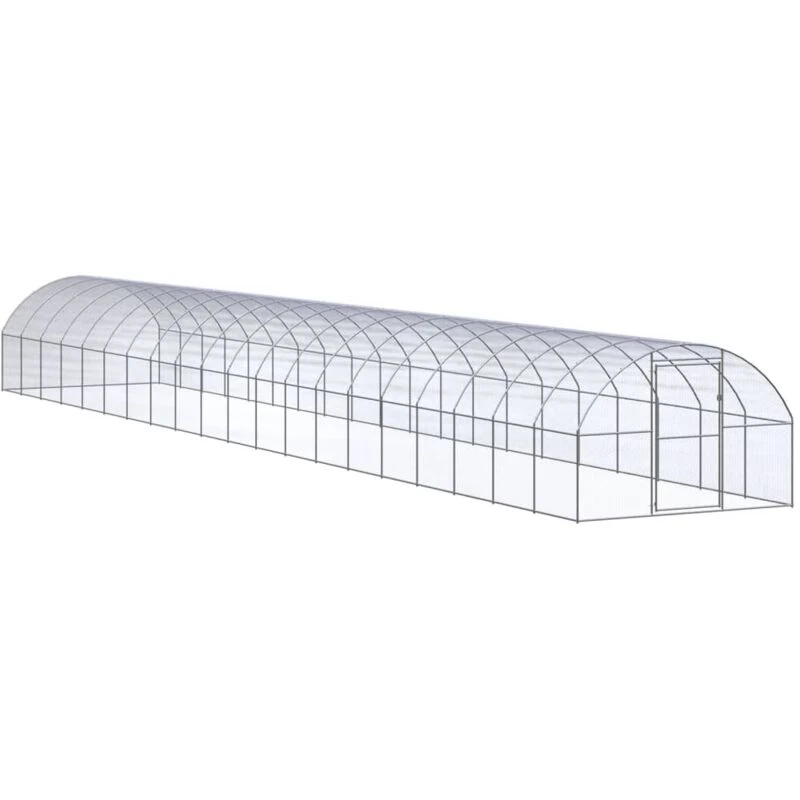 Image of VIDAXL Outdoor Chicken Coop 3x20x2 m Galvanised Steel Vidaxl 8720286844939