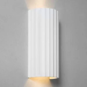 Image of 2 Light Indoor Plaster Large Wall Light White, GU10