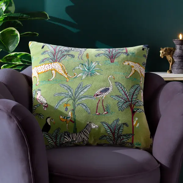 Image of Wilds Cushion Palm Leaf, Palm Leaf / 55 x 55cm / Polyester Filled