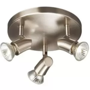 Image of Philips Kinja 3x GU10 Ceiling Round Plate Spot Light Nickel - 915001985202