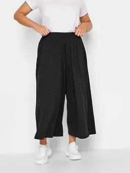 Image of Yours Rib Culottes Black, Size 24, Women