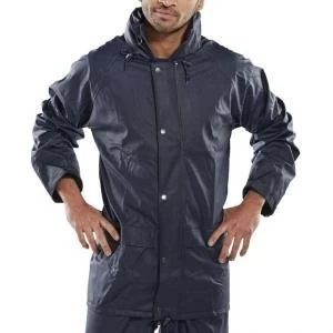Image of B Dri Weatherproof Super B Dri Jacket with Hood Medium Navy Blue Ref