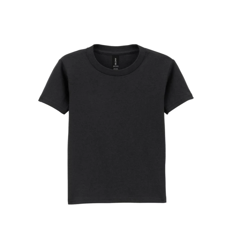 Image of Gildan Cotton Heavy T-Shirt in Black Size: 2 Years Black Unisex 2 Years