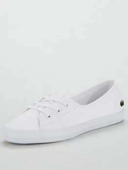 Image of Lacoste Ziane Chunky Bl 2 Cfa Plimsolls - White, Size 7, Women