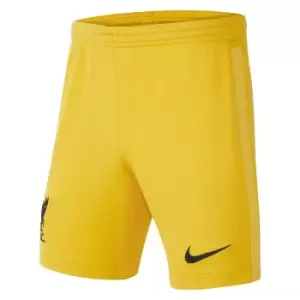 Image of Liverpool 2021-2022 Home Goalkeeper Shorts (Gold) - Kids
