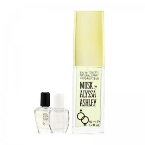 Image of Alyssa Ashley Musk Gift Set 50ml Eau de Toilette + 5ml Musk Perfume Oil + 5ml White Musk Perfume Oil
