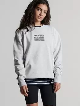Image of Superdry Studios 100% Recycled Sweat - Grey, Multi, Size S/M, Women