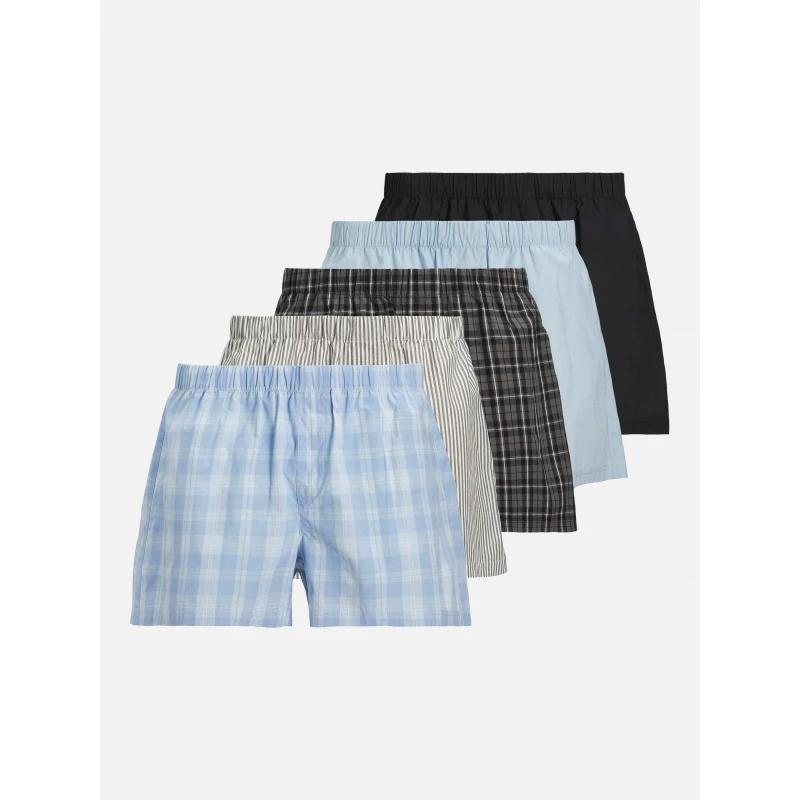 Image of Jack and Jones 5-Pack Milano Woven Boxers Mens Poppy Seed male Medium