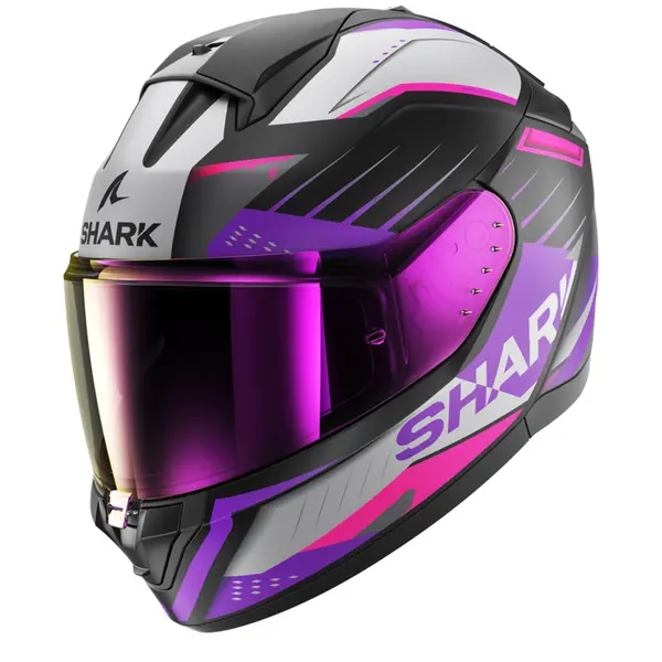Image of Shark Ridill 2 Bersek Mat Black Violet Violet KVV Full Face Helmet S