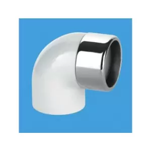 Image of 90° Bend CP Brass x ABS Connector - 1.1/4 x 32/35mm - Mcalpine