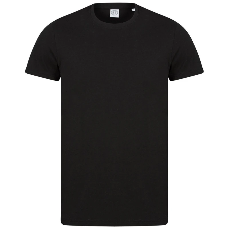 Image of Skinni Fit Mens Plain White T-Shirt in Black Size: XS Black Male XS
