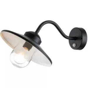 Image of Elstead Klampenborg Outdoor Dome Wall Lamp Black, IP44