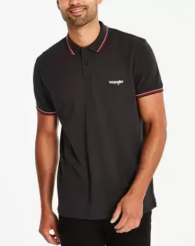 Image of Wrangler Black Pique Polo