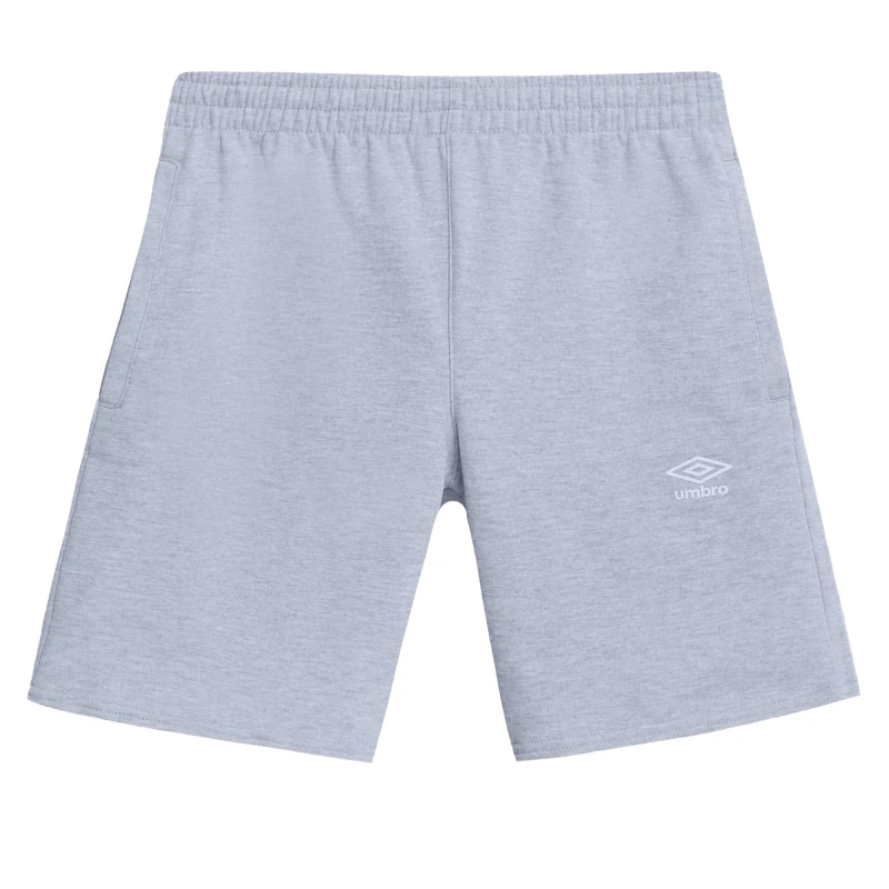 Image of Umbro Umbro Men Fleece Logo Casual Shorts in Grey Size: Small Grey S Male 5063470711475