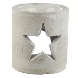 Image of Grey Eden Christmas Star Concrete Oil Burner