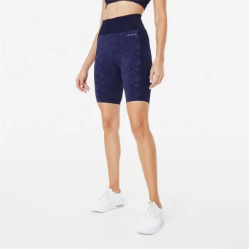 Image of USA Pro Seamless Longline Cycling Shorts - Navy/Snake