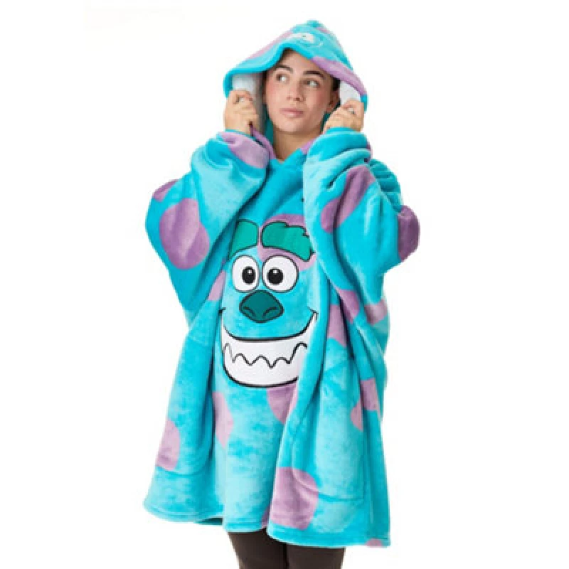 Image of Disney Blanket Hoodie in Blue Blue One Size Unisex 5063203039548