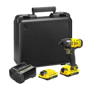 Image of Stanley FatMax V20 18V Brushed Impact Drill with 2x2.0AH and Kit Box
