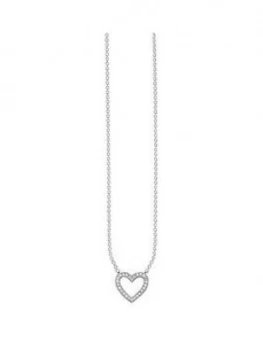 Image of Thomas Sabo Sterling Silver Cubic Zirconia Open Heart Pendant, One Colour, Women