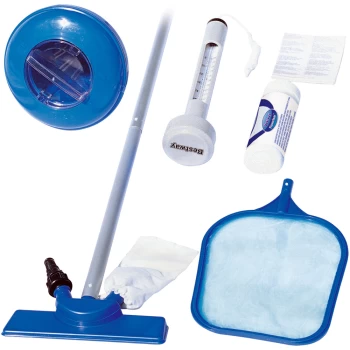 Image of Bestway Pool Cleaning Kit with Pool Vac, Chlorine Dispenser & more