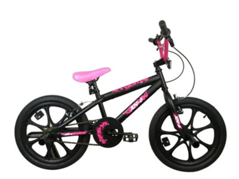 Image of Xn-6 Bmx Bike Girls Freestyle Bmx 18" Mag Wheel Black/pink