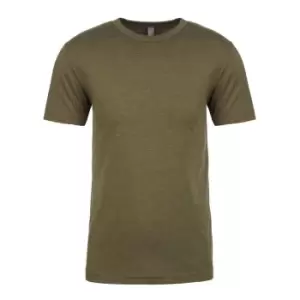 Image of Next Level Mens Tri-Blend Crew Neck T-Shirt (M) (Military Green)