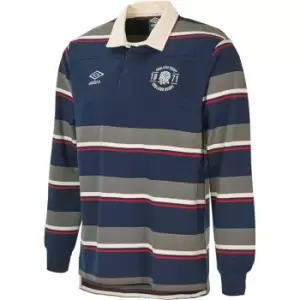 Image of Umbro England Rugby Long Sleeve Shirt Mens - Blue