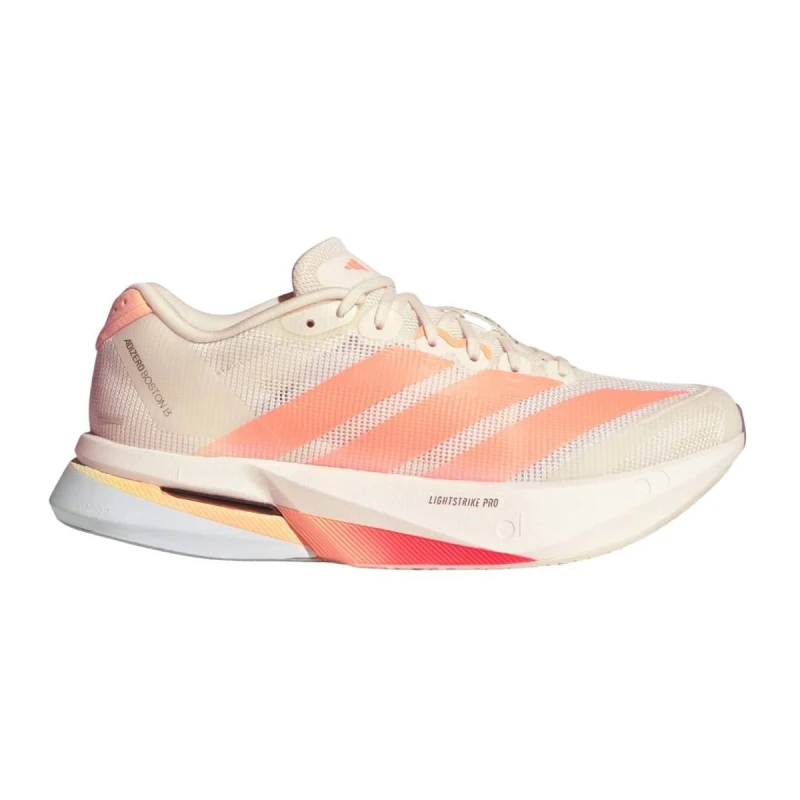 Image of Adidas Adizero Boston 13 Beige Orange SS26 Womens Shoes, Size UK 6