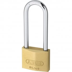 Image of Abus 65 Series Compact Brass Padlock Keyed Alike 30mm Extra Long KA6304