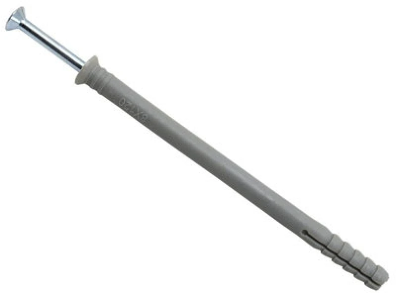 Image of Masonmate High-Quality 8 X 120mm Nylon Hammer-In Fixings - 50 Pack For Reliable Fixing Solutions
