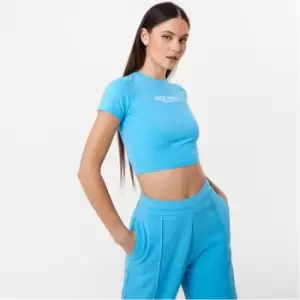 Image of Jack Wills Blurred Logo Baby Tee - Blue