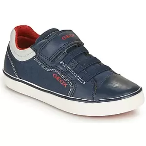 Image of Geox GISLI BOY boys's Childrens Shoes Trainers in Blue - Sizes 10 kid,1 kid,1.5 kid