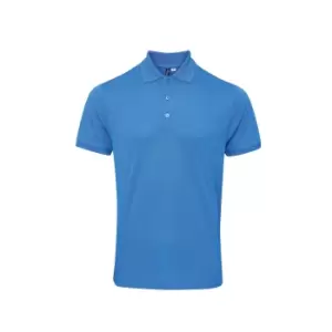 Image of Premier Mens Coolchecker Plus Pique Polo With CoolPlus (M) (Sapphire)