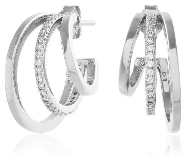 Image of Olivia Burton OBJCOE246 Classic Multi Loop Hoops Silver Jewellery
