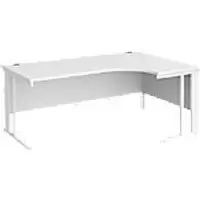 Image of Dams International Right Hand Ergonomic Desk MCM18ERWHWH 1,800 x 1,200 x 725 mm