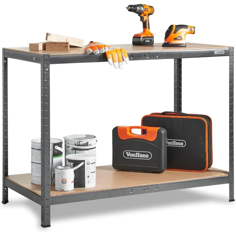 Image of VonHaus Heavy Duty Garage Workbench Grey