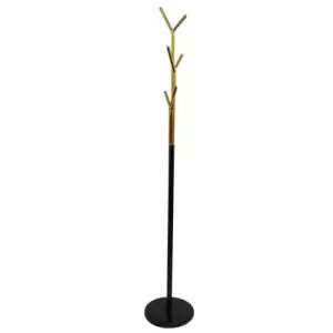 Image of Techstyle Watsons Metal Freestanding Coat / Hat Stand Black / Gold