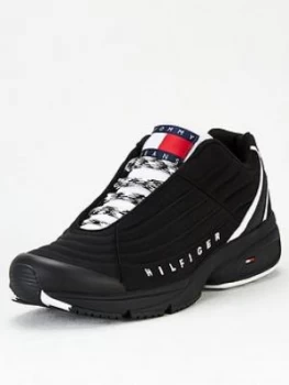 Image of Tommy Hilfiger Mix Runner Trainers - Black