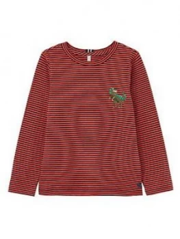 Image of Joules Boys Island Dino Long Sleeve T-Shirt - Orange