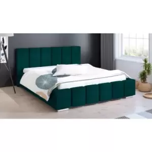 Image of Lemela Bed Single Plush Velvet Green