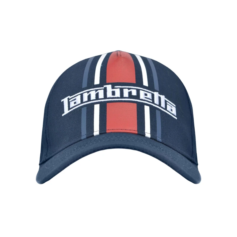 Image of Lambretta Lambretta Men Stripe Cap in Navy Navy One Size Male 5063703801614