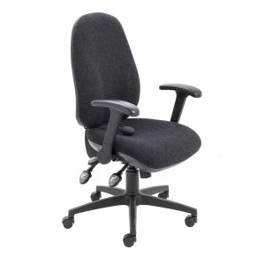Image of TC Office Maxi Ergo Chair with Folding Arms, Charcoal