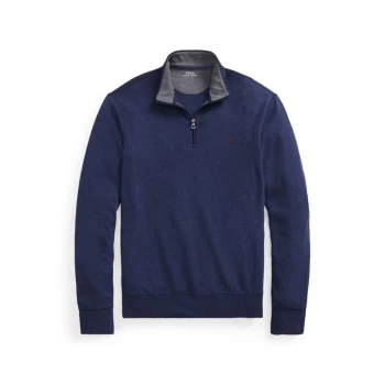Image of Polo Ralph Lauren Double Jersey Zip Top - Spring Navy H
