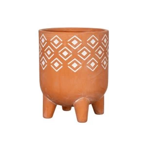 Image of Sass & Belle Geometric Terracotta Leggy Planter